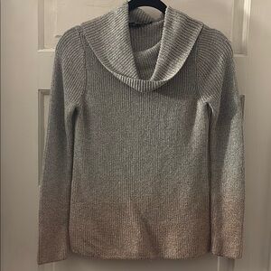 White House Black Market Gray Cowl Neck Sweater GUC